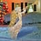 48" Silver & Gold Lighted Glittered Trumpeting Angel Outdoor Christmas Décor